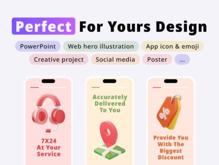 مجموعه 30 آیکون سه بعدی E-commerce 3D icon set