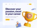 مجموعه ایکون های سه بعدی مسیر شغلی – Hirely – 3D Job Career Icon Set
