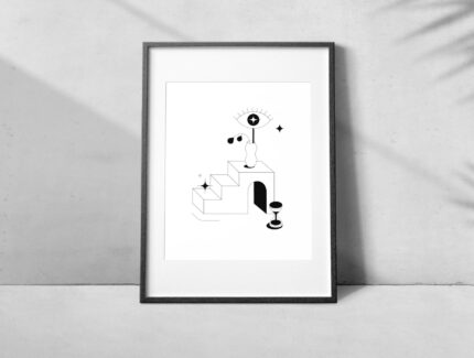 مجموعه‌ای از تصویرسازی‌های رؤیاهای سورئال یا فراواقع‌گرا – Surreal Dreams illustration set