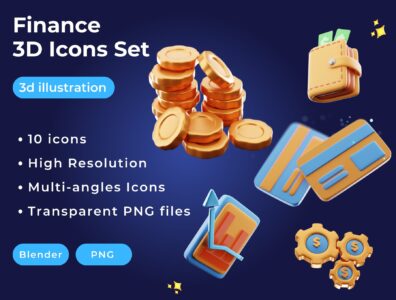 آیکون سه بعدی مالی – 3D Stylized Finance pack 