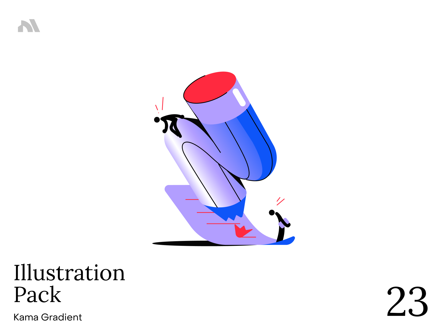 بسته تصاویر گرادینت کاما – Kama Gradient Illustration Pack