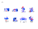 بسته تصاویر گرادینت کاما – Kama Gradient Illustration Pack