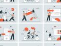 مجموعه تصاویر همکاری یا تیم ورک – OYENT – Teamwork Illustration Pack