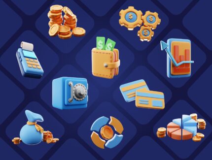 آیکون سه بعدی مالی – 3D Stylized Finance pack