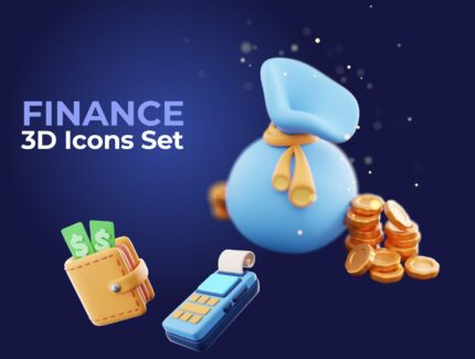 آیکون سه بعدی مالی – 3D Stylized Finance pack