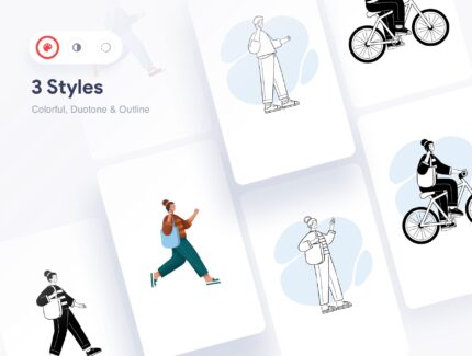 مجموعه وکتور کاراکتر Sapiens Character Builder Library