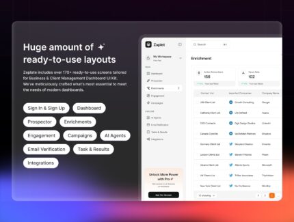 کیت رابط کاربری وب‌اپ بازاریابی ایمیلی – Email Marketing Web App UI Kit