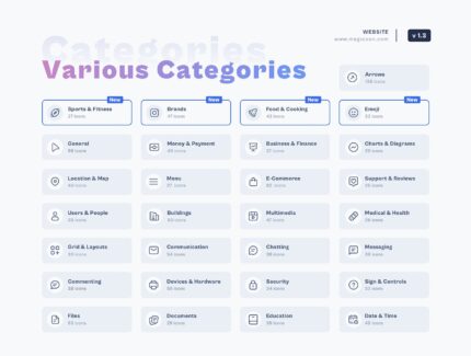 مجموعه آیکون magicoon – 5,400+ UI icons library