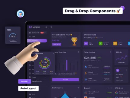 کیت رابط کاربری Materio – Admin Dashboard UI Kit