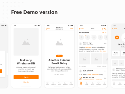 کیت وایرفریم سازنده اپ – Makeapp Wireframe Kit