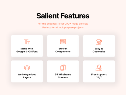 کیت وایرفریم اپلیکیشن نوا – Nova App Wireframe Kit