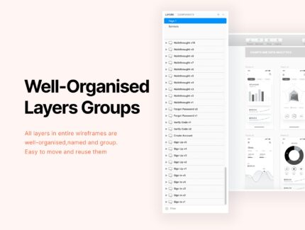 کیت وایرفریم اپلیکیشن نوا – Nova App Wireframe Kit