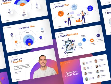 قالب ارائه پرزنتیشن جذب سرمایه در فیگما – Deckly – Pitch Deck Presentation Figma Template