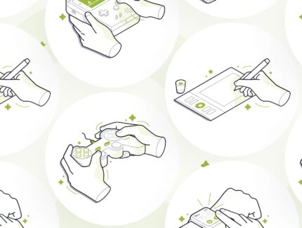 مجموعه تصاویر ایلوستریشن فعالیت‌ها و حرکات دست – Handly – Hand Activity & Gesture Illustration