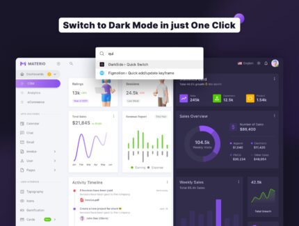 کیت رابط کاربری Materio – Admin Dashboard UI Kit