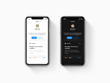 کیت رابط کاربری پروفایل – Profile UI Kit