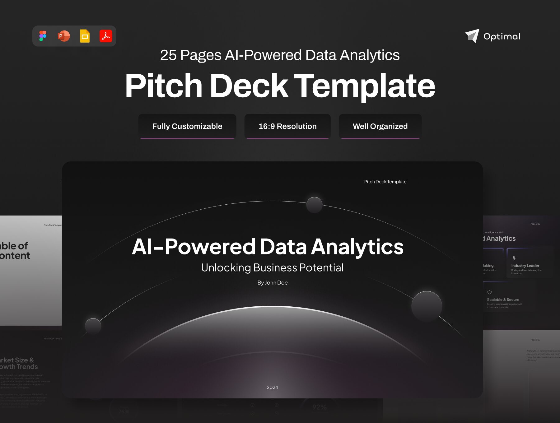 بهینه – ارائه داده کاوی مبتنی بر هوش مصنوعی – Optimal – AI-Powered Data Analytics Pitch Deck