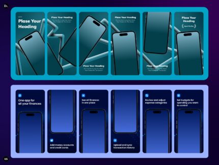 الگوهای اسکرین‌شات پیش‌نمایش فروشگاه اپ – App Store Preview Screenshot Templates