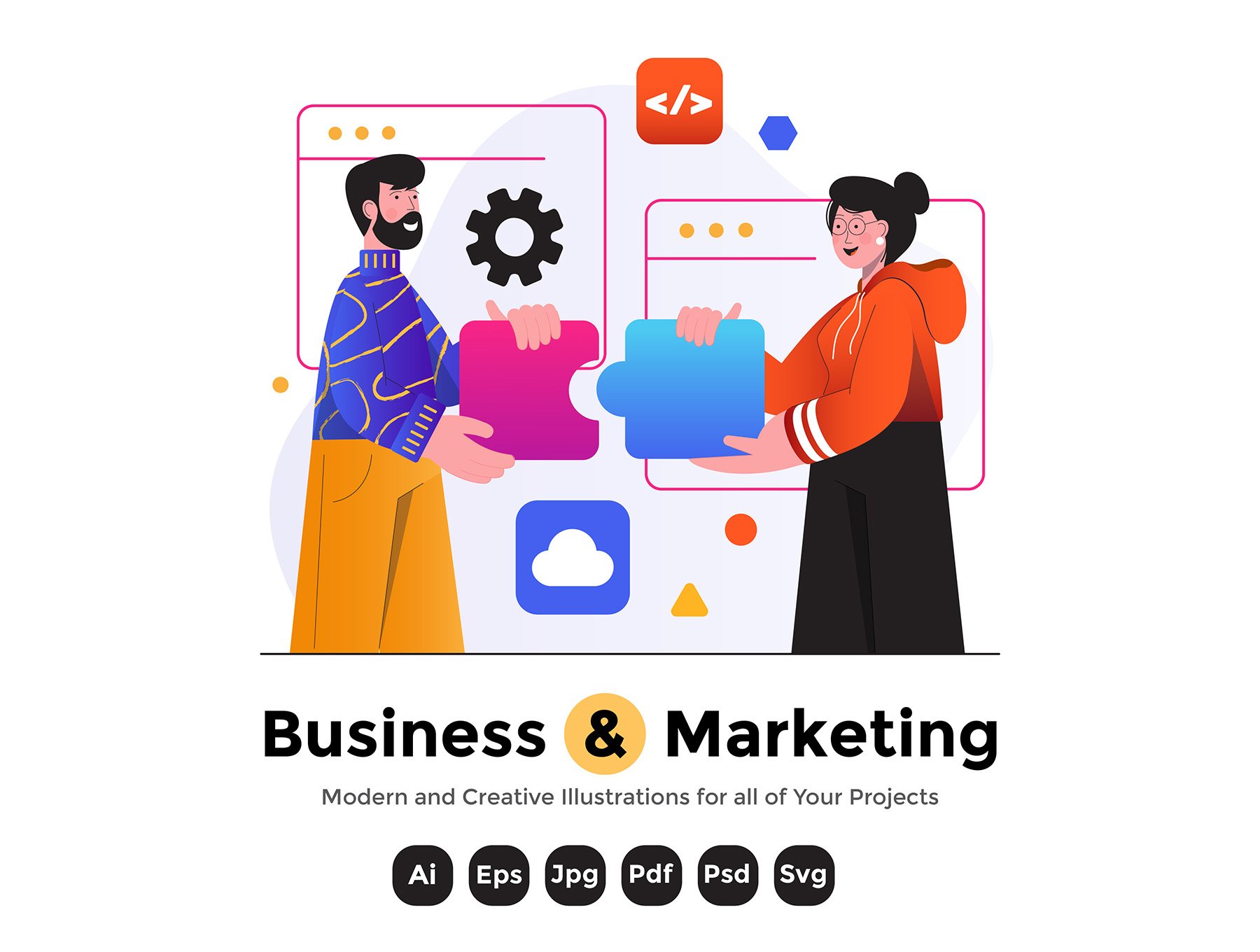 تصاویر ایلوستریشن کسب و کار و بازاریابی – Business and Marketing illustrations