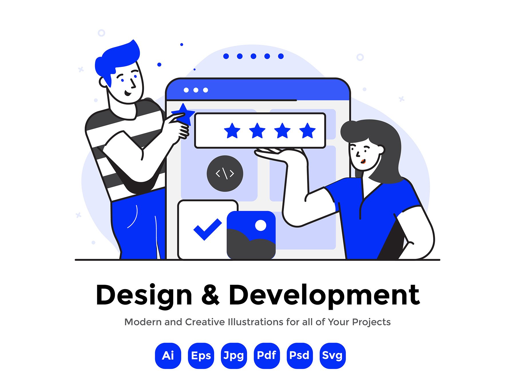 تصاویر ایلوستریشن طراحی و توسعه – Design and Development illustration