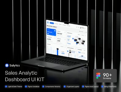 کیت رابط کاربری داشبورد تحلیل فروش – Salytics – Sales Analytics Dashboard UI KIT 