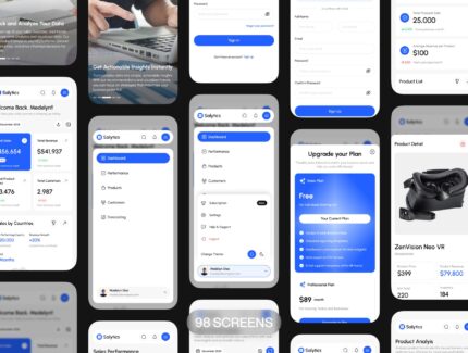 کیت رابط کاربری داشبورد تحلیل فروش – Salytics – Sales Analytics Dashboard UI KIT