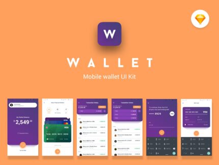 کیت رابط کاربری موبایل کیف پول – Wallet Mobile UI Kit