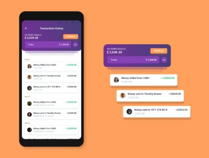 کیت رابط کاربری موبایل کیف پول – Wallet Mobile UI Kit