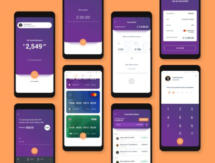کیت رابط کاربری موبایل کیف پول – Wallet Mobile UI Kit