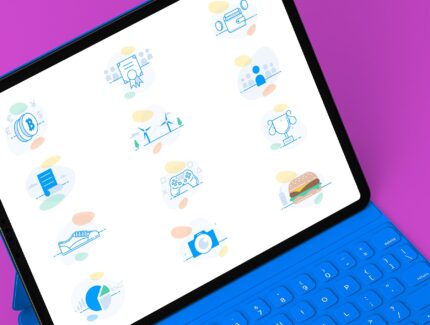 بسته‌ی آیکون های ایلوستریشن – iCon illustrations Pack 01