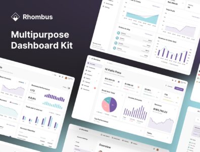 کیت رابط کاربری داشبورد رومبوس – Rhombus Dashboard UI Kit 