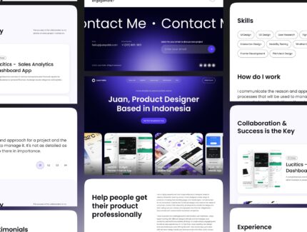 خوان پابلو – وب‌سایت نمونه‌کار شخصی – Juan Pablo – Personal Portofolio Website