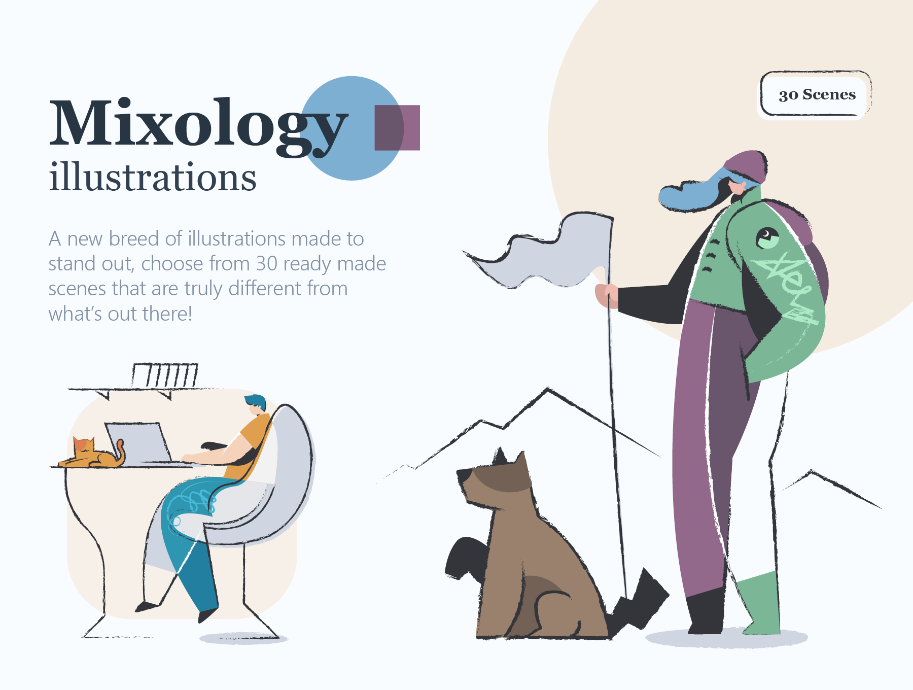 تصاویر وکتور میکسولوژی – Mixology illustrations