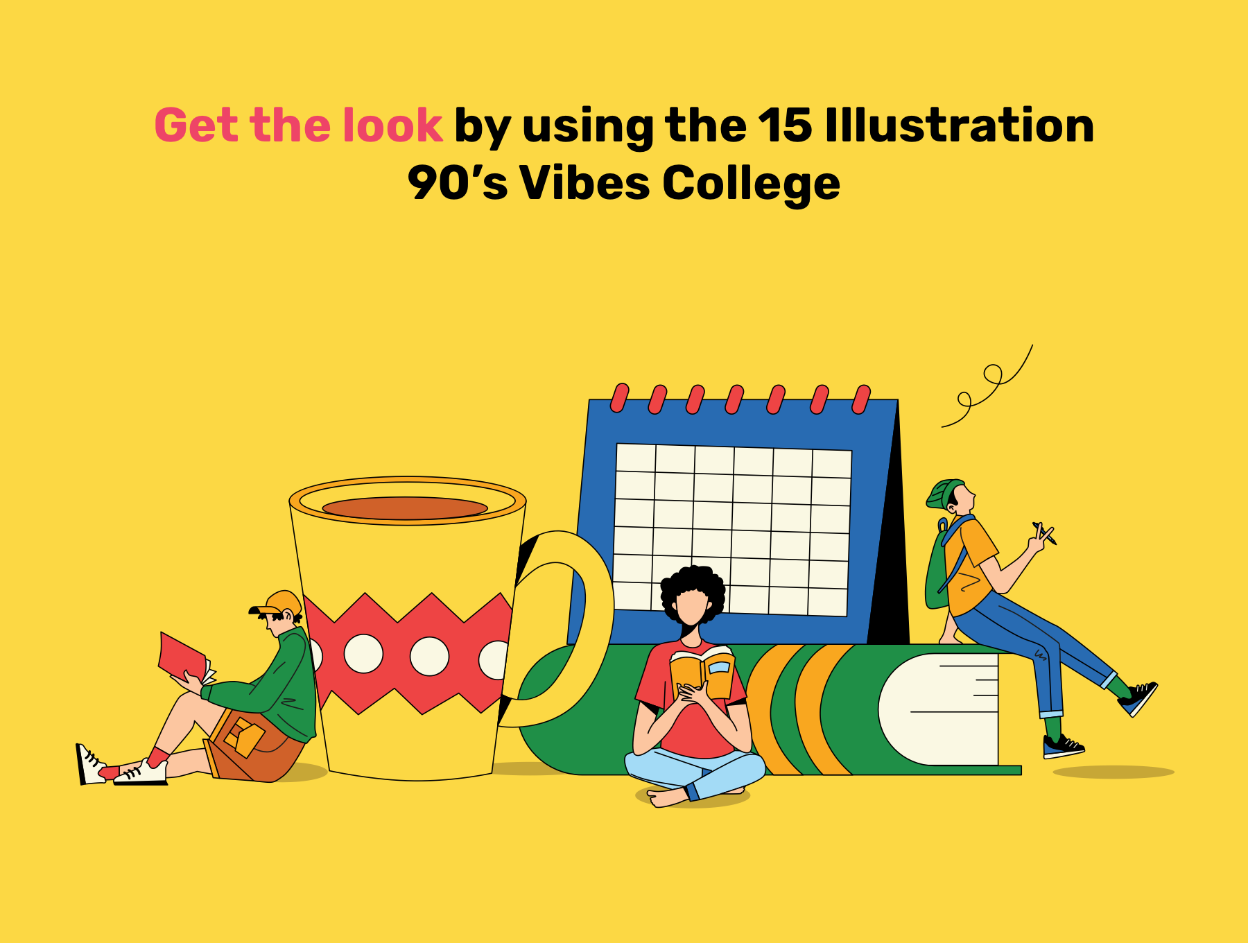 وایب‌های دهه90 – 90Vibes – College Illustrations