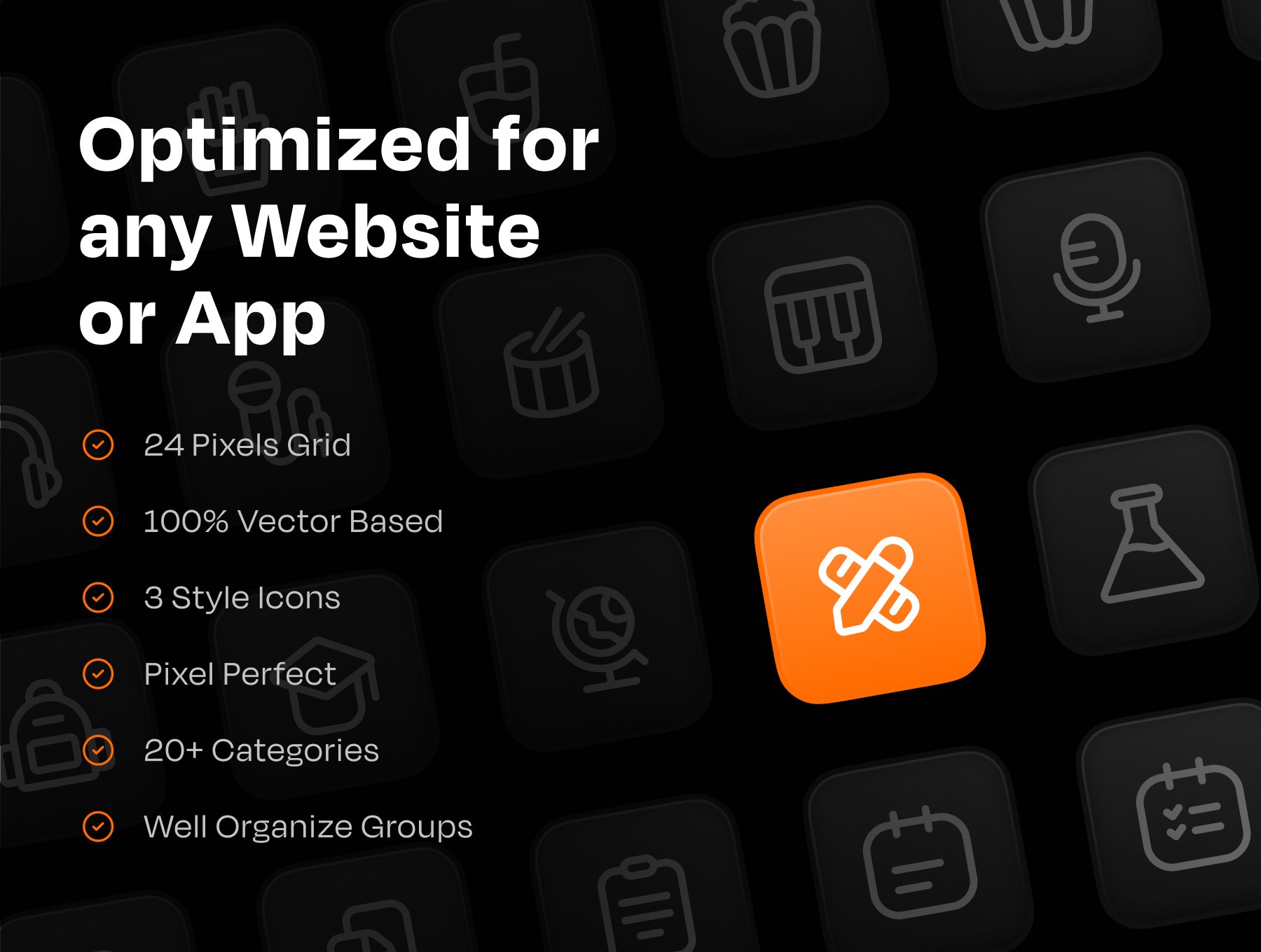 بسته آیکون رابط کاربری – ICONIN – UI Icon Pack
