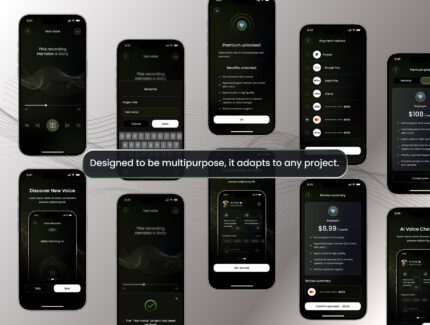 کیت رابط کاربری هوش مصنوعی – Voice Verse – AI Generator – UI Kit