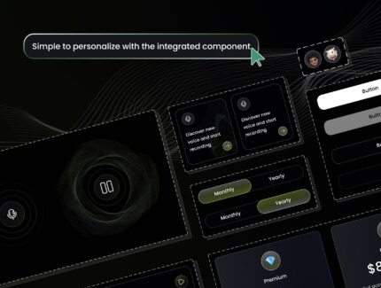 کیت رابط کاربری هوش مصنوعی – Voice Verse – AI Generator – UI Kit