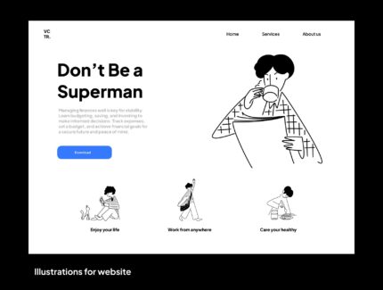 تصاویر مفهومی باشگاه مردان – Men Club Notion Illustrations