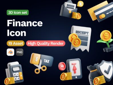 آیکون مالی ۳ بعدی – 3D Finance Icon 