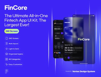 کیت رابط کاربری FinCore — Finance & Banking UI Kit 