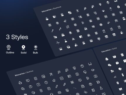 مجموعه آیکون های Huge Icon Pack | 3,000+ Icons Set