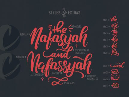 مجموعه فونت های دستنویس – Nafasyah