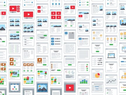 کیت وایرفریم تخت و ساده – Simple Flat Wireframe Kit