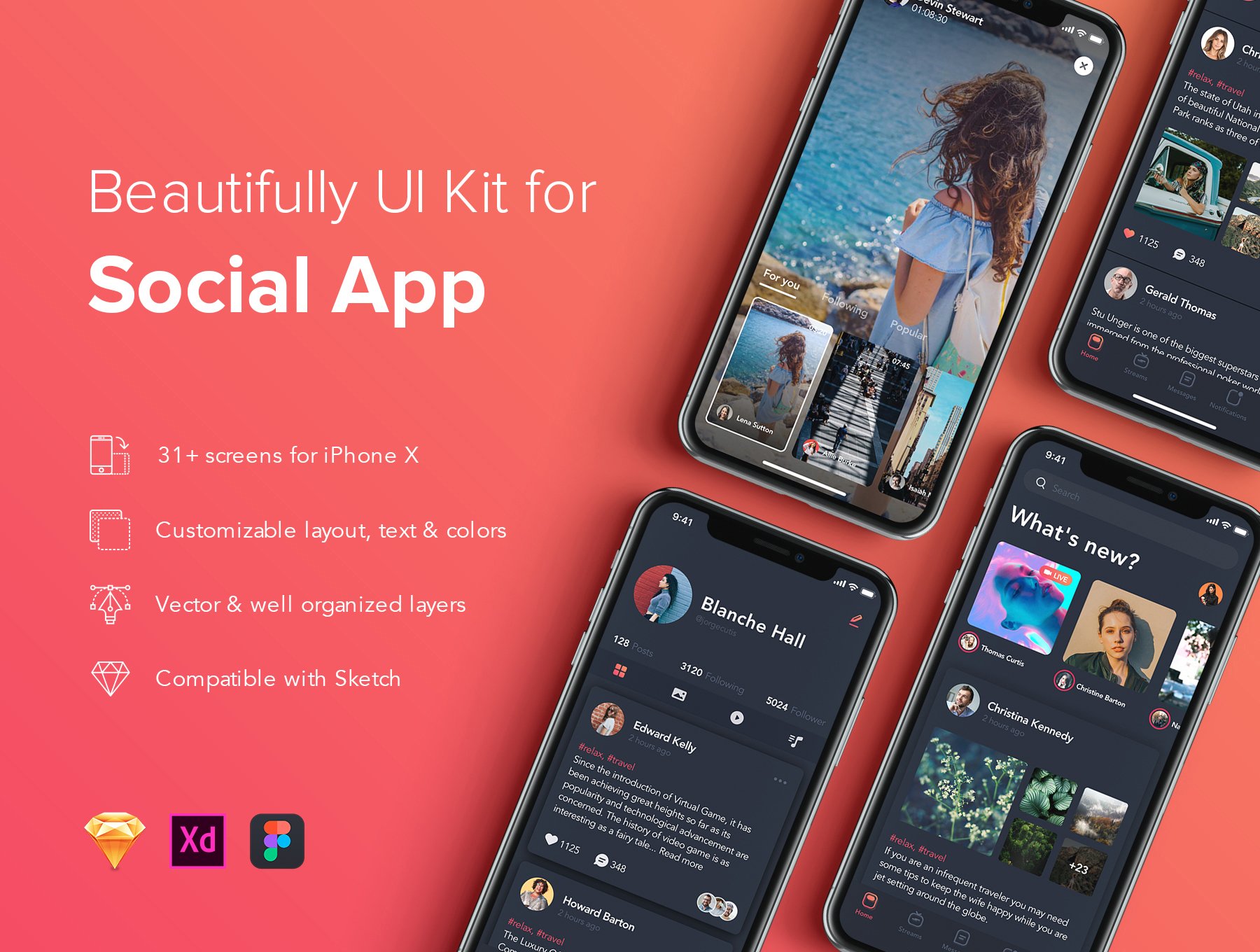 کیت رابط کاربری اپلیکیشن اجتماعی زینگو – Zingo Social App UI Kit