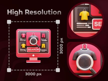 مجموعه آیکن 3D برای تجارت الکترونیک – E Commerce 3d Icon Set