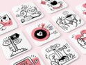 60 آیکون تصویرسازی عشق ولنتاین – Valentine Love Fintech Illustrations