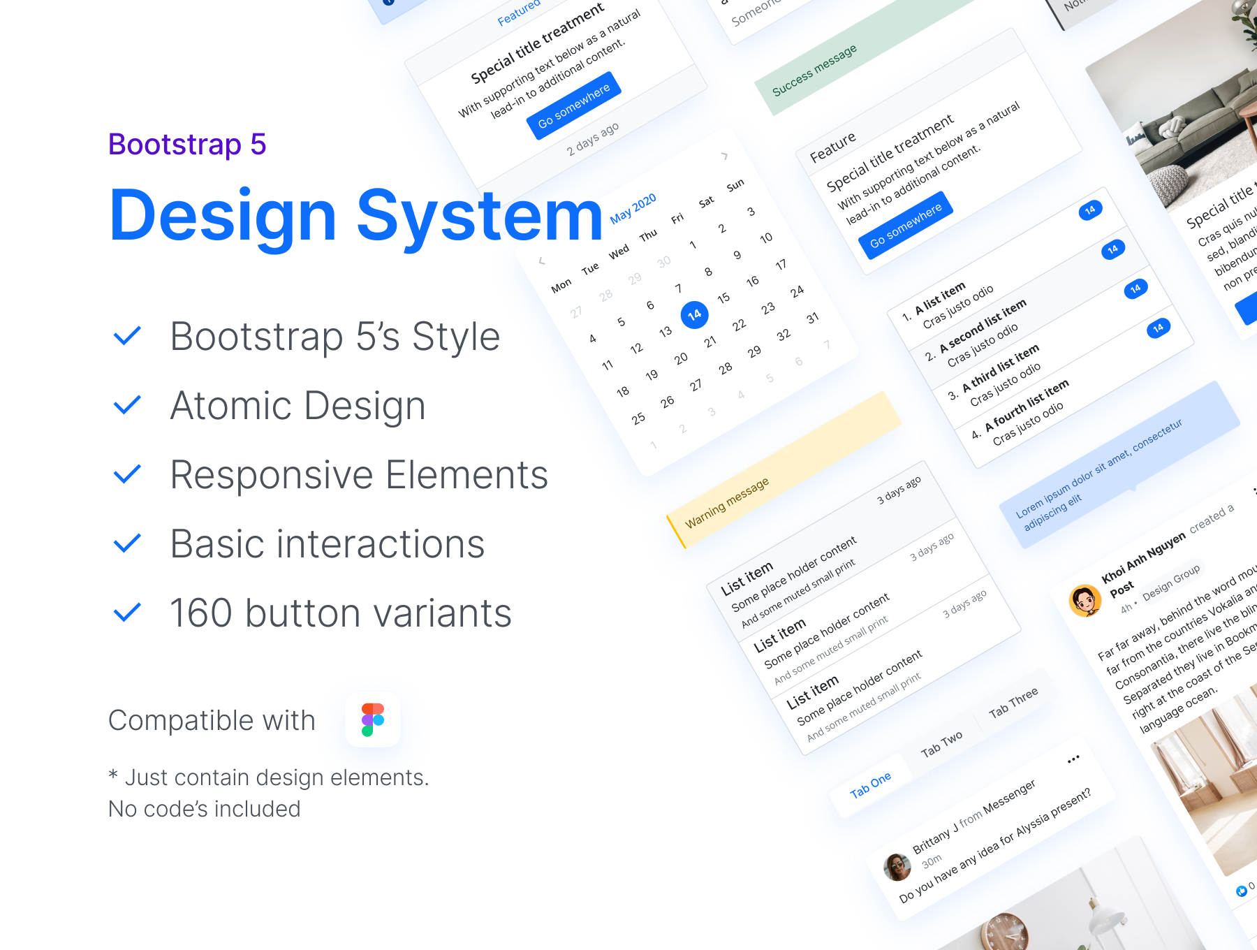 کیت رابط کاربری سیستم طراحی بدون کد – Officience’s Bootstrap 5 Design system – no code included