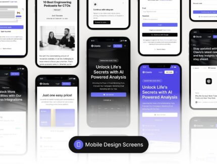 کیت رابط کاربری وب سایت – Clavio – SAAS Website UI Kit Design