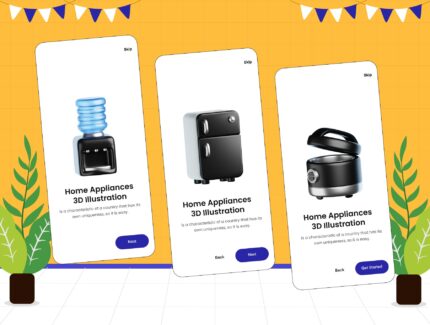 مجموعه آیکون‌های سه بعدی لوازم خانگی – Home Appliances 3D Icon Set