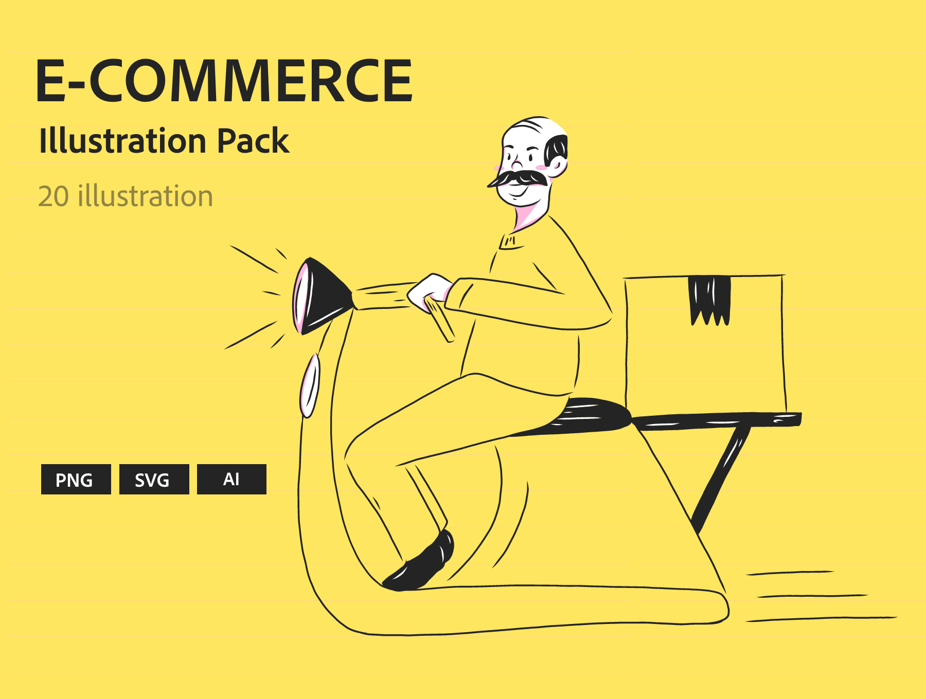 بسته تصویرسازی تجارت الکترونیک – E-commerce Illustration Pack